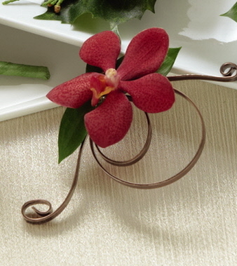 Red Mokara Boutonniere