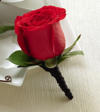 Red Rose Boutonniere