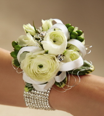 White Wedding Corsage