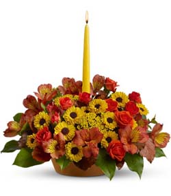 Harvest Centerpiece with Single Taper